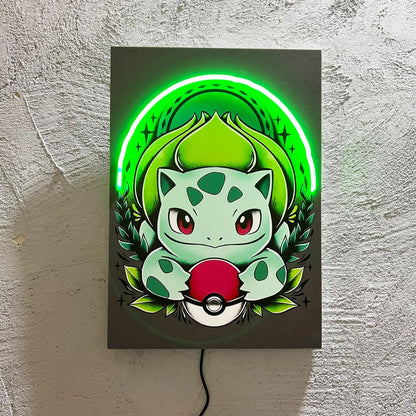 Green Pocket - Quadretto con Neon Led