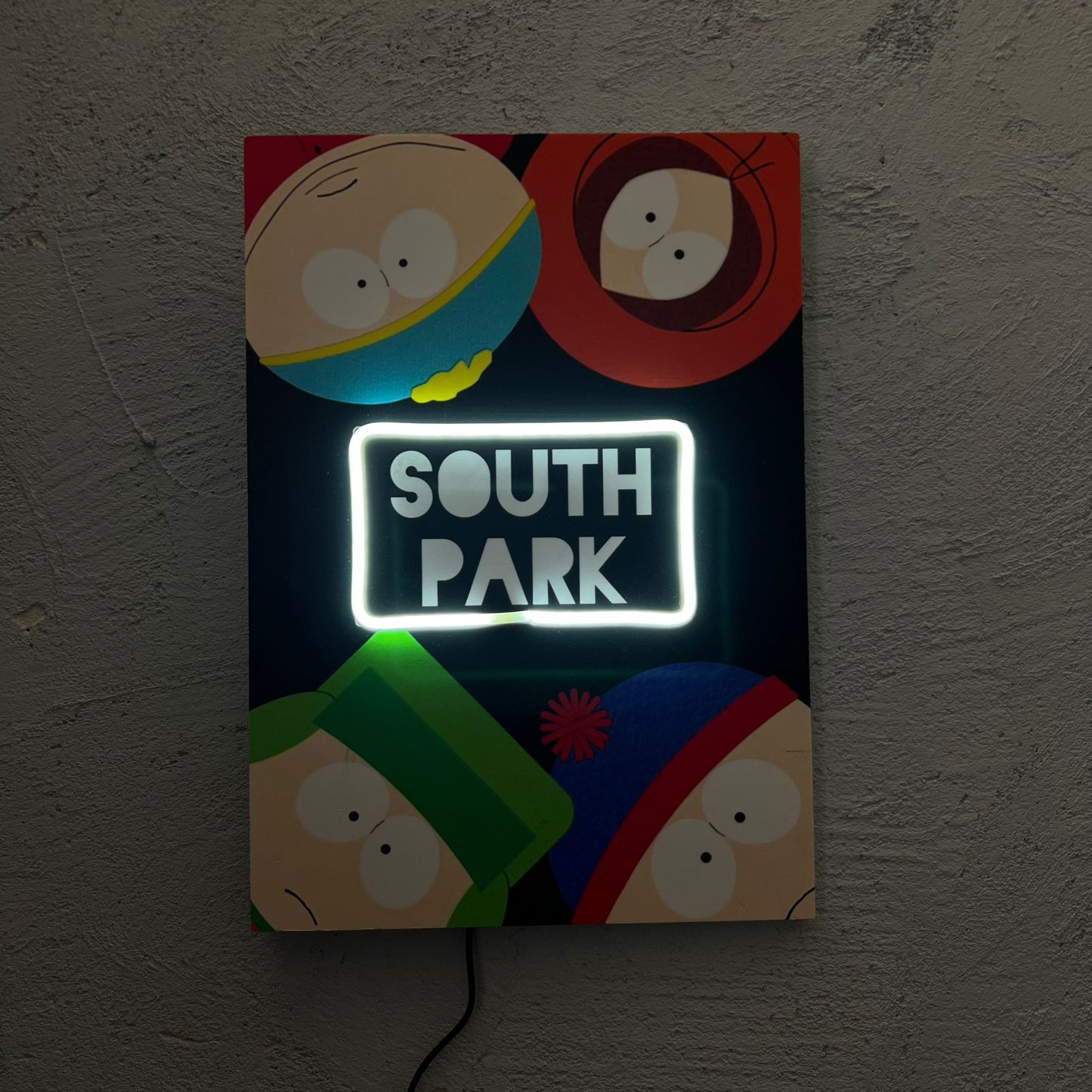 South - Quadretto con Neon Led