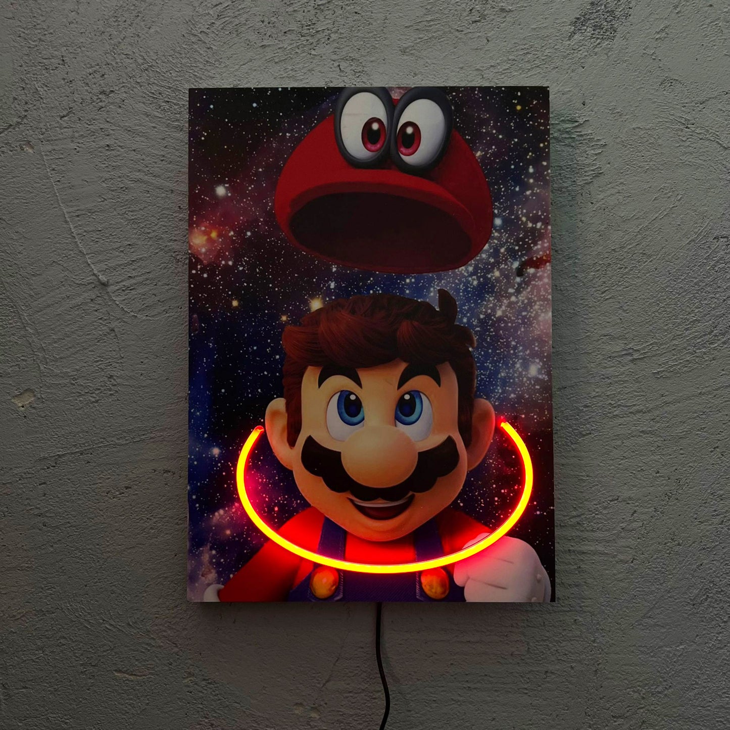 Mario - Quadretto con Neon Led