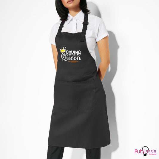 Baking Queen - Grembiule da Cucina Personalizzato con Nome