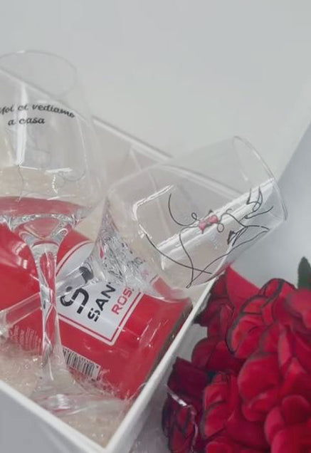 Buon San Valentino - Box personalizzata con spumante e calici