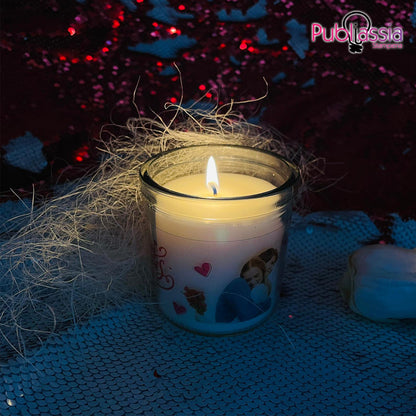 Happy Valentine's Day - Candela profumata in vetro con Stampa