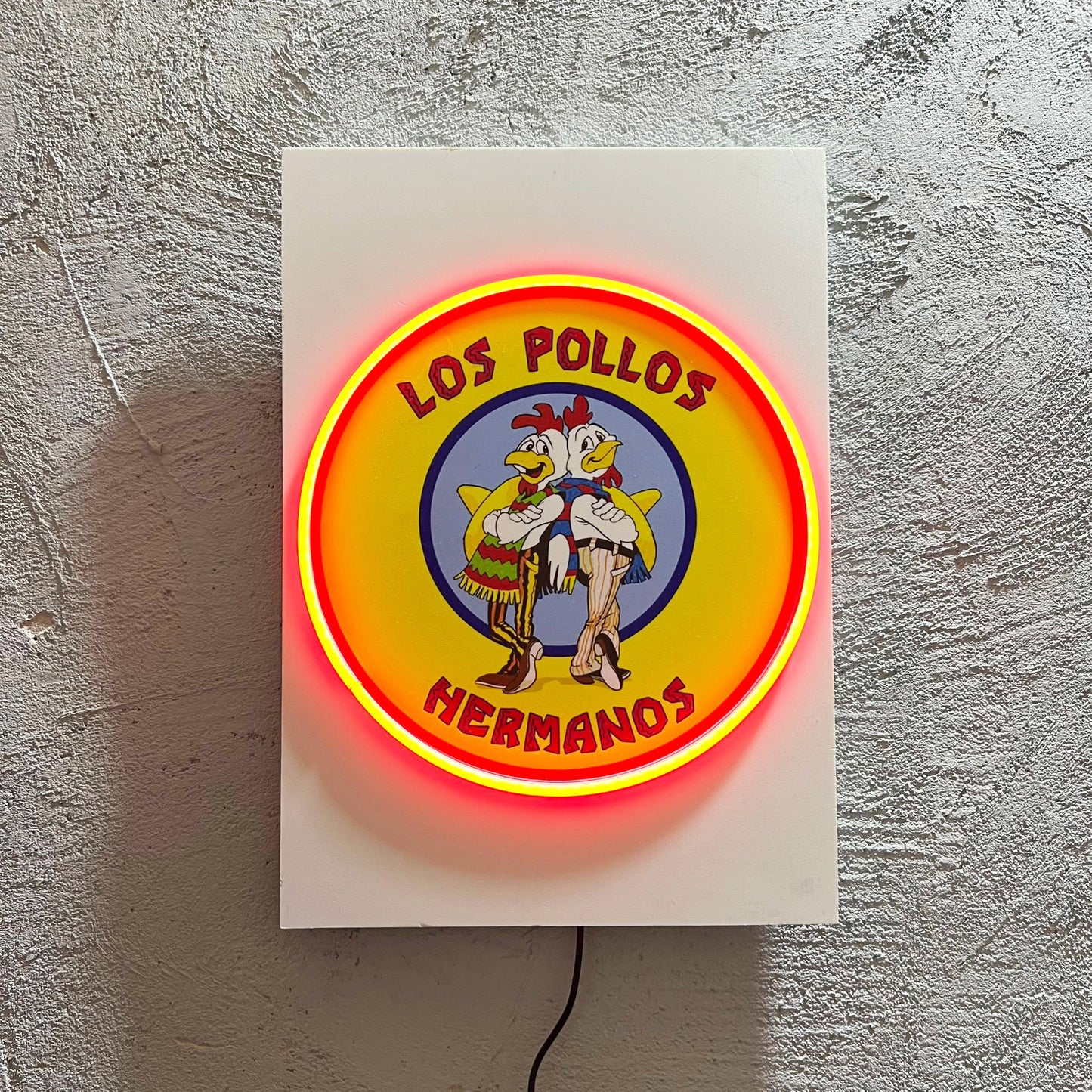 Los Pollos - Quadretto con Neon Led