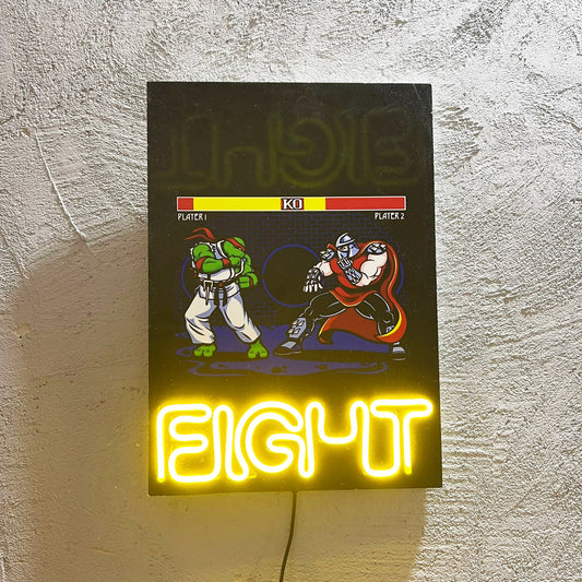 Fight - Quadretto con Neon Led