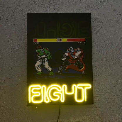 Fight - Quadretto con Neon Led