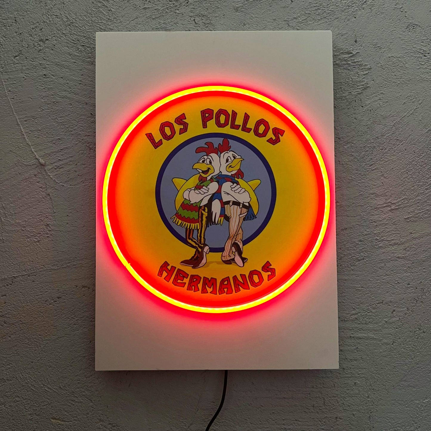 Los Pollos - Quadretto con Neon Led