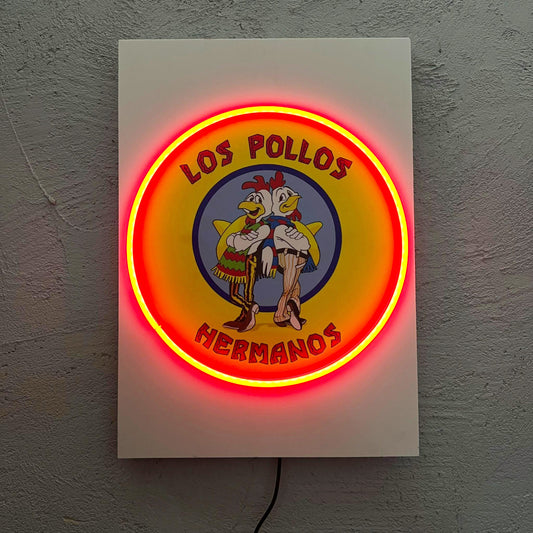 Los Pollos - Quadretto con Neon Led