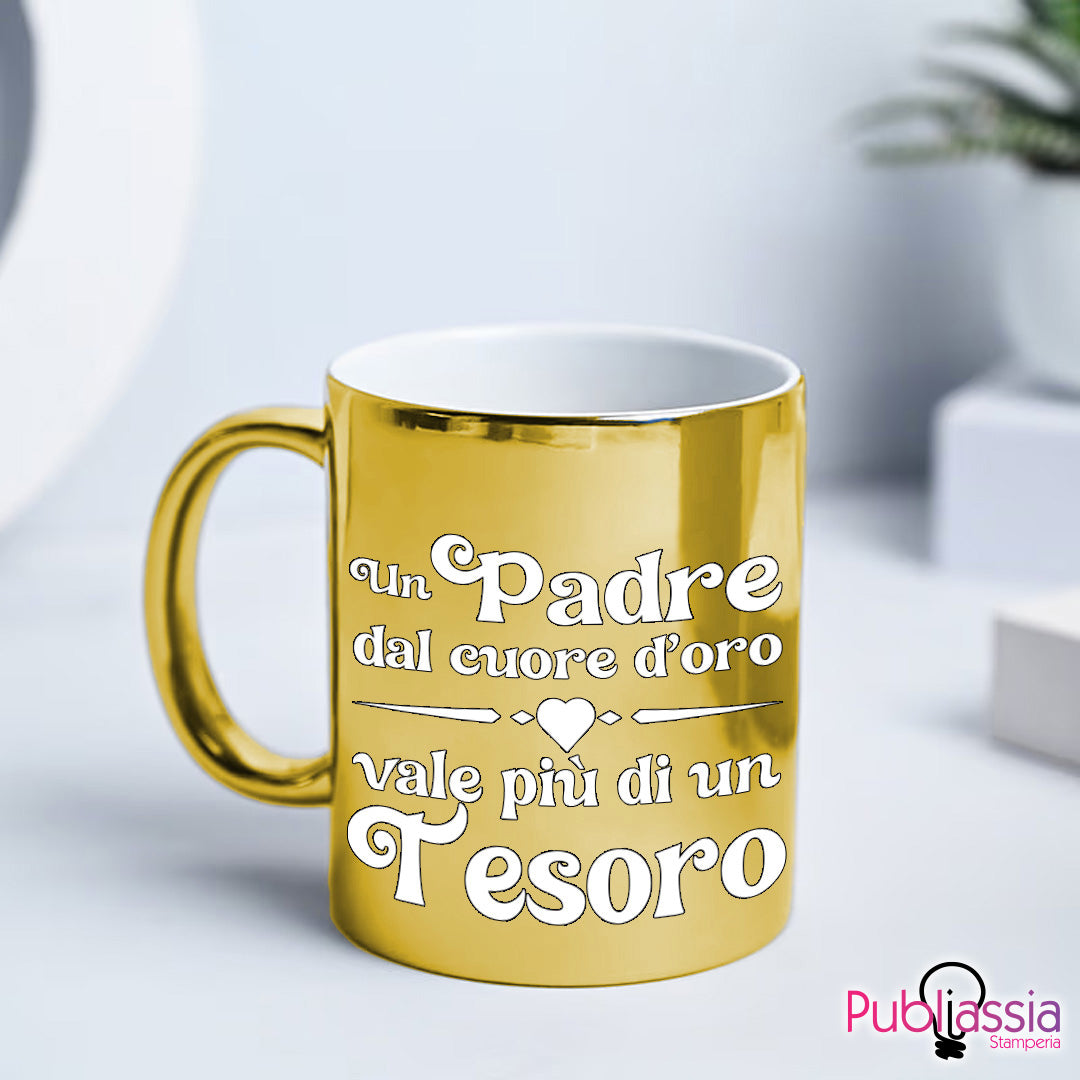 Un padre dal cuore d'oro - Tazza mug color Gold