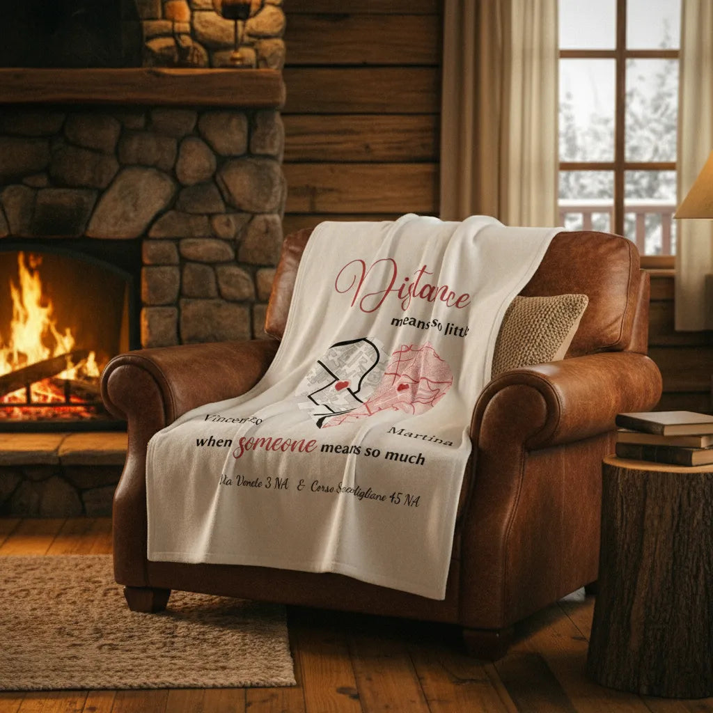 Plaid La distanza non conta Personalizzazione Fai da Te