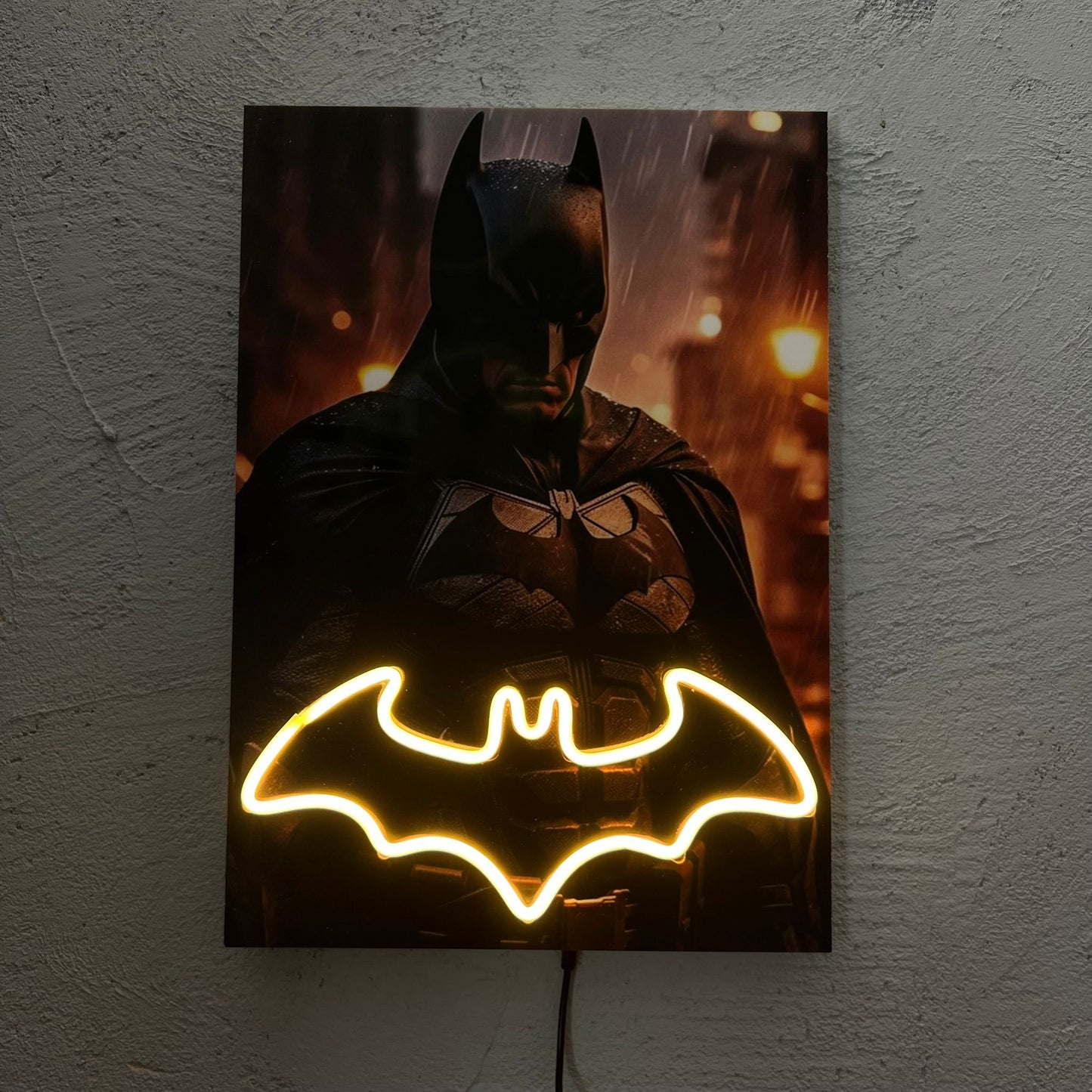 Bat - Quadretto con Neon Led