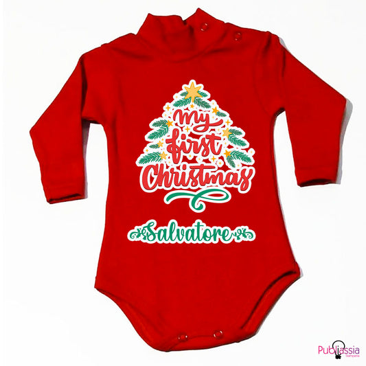 Christmas Star - Tutina neonato - body personalizzato con nome