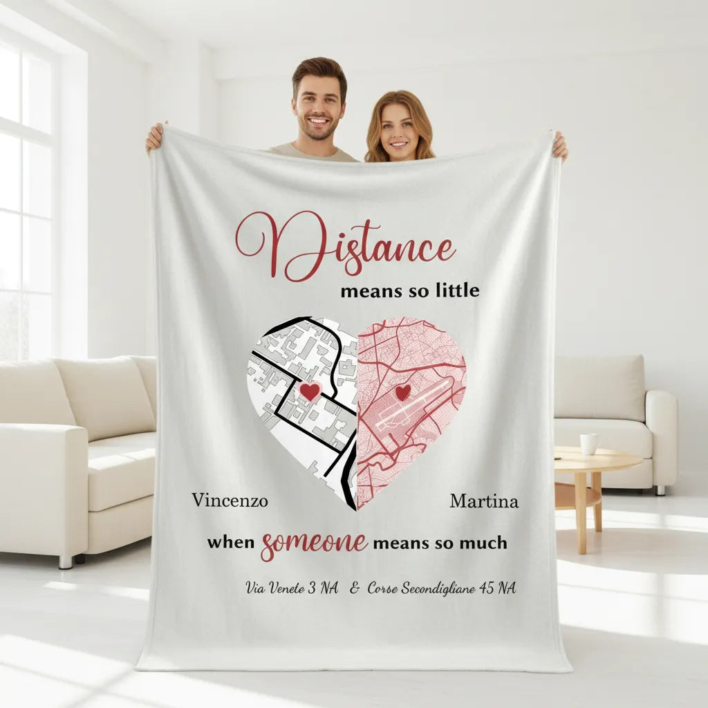 Plaid La distanza non conta Personalizzazione Fai da Te