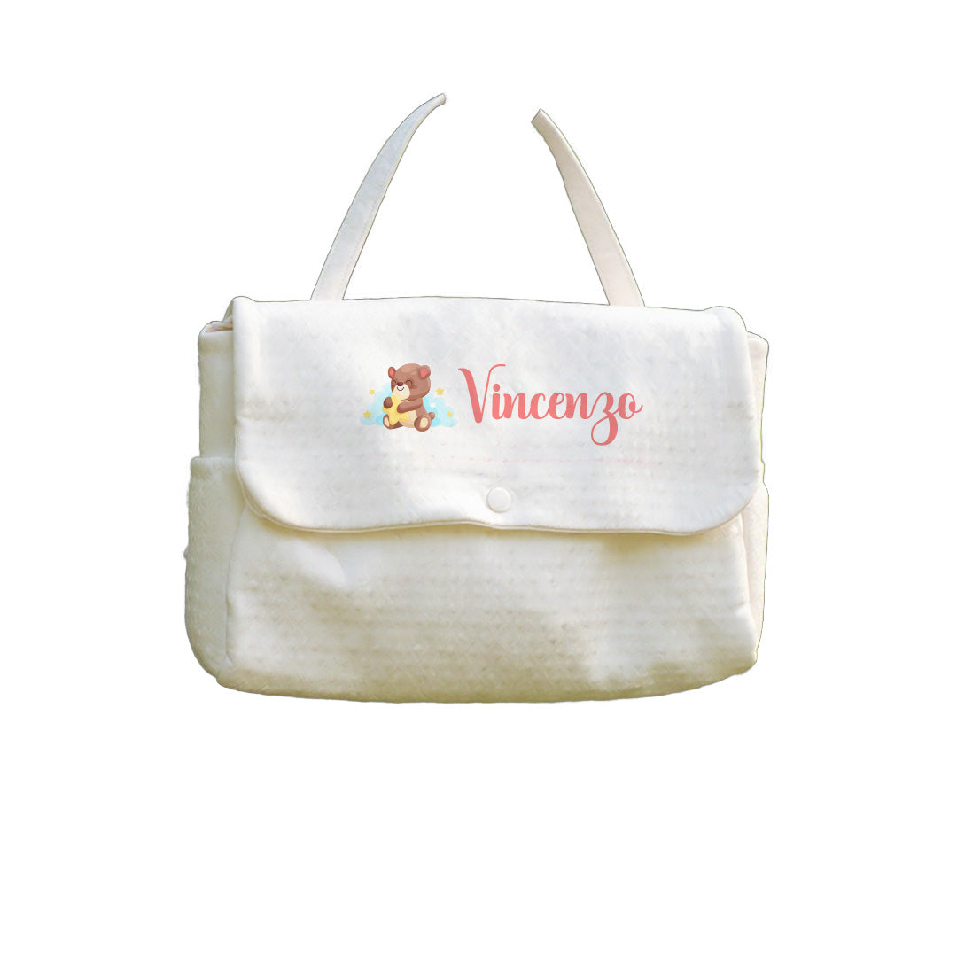 Baby bear - Borsa Fasciatoio per Neonato personalizzata con nome