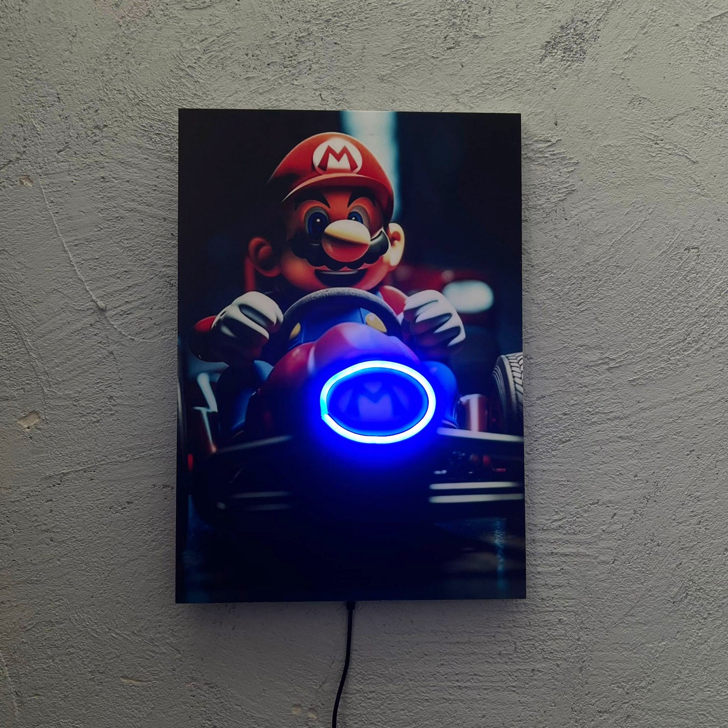 Mario Car - Quadretto con Neon Led