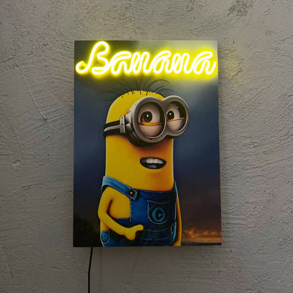 Banana - Quadretto con Neon Led