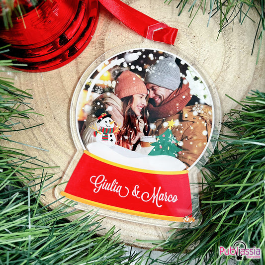 Merry Christmas - Pallina in Plexiglass Personalizzata