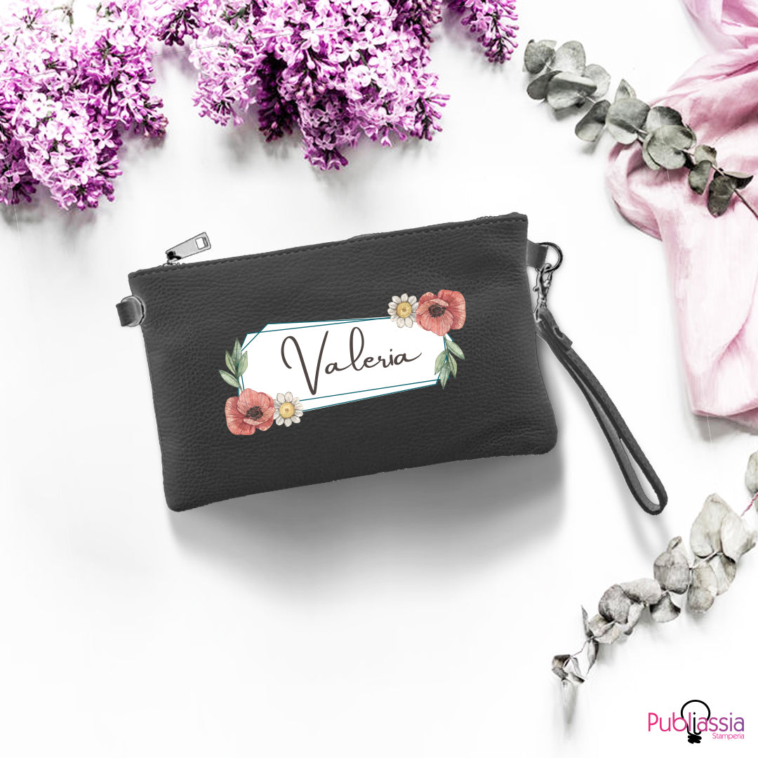 Flower - Pochette Ecopelle Personalizzata