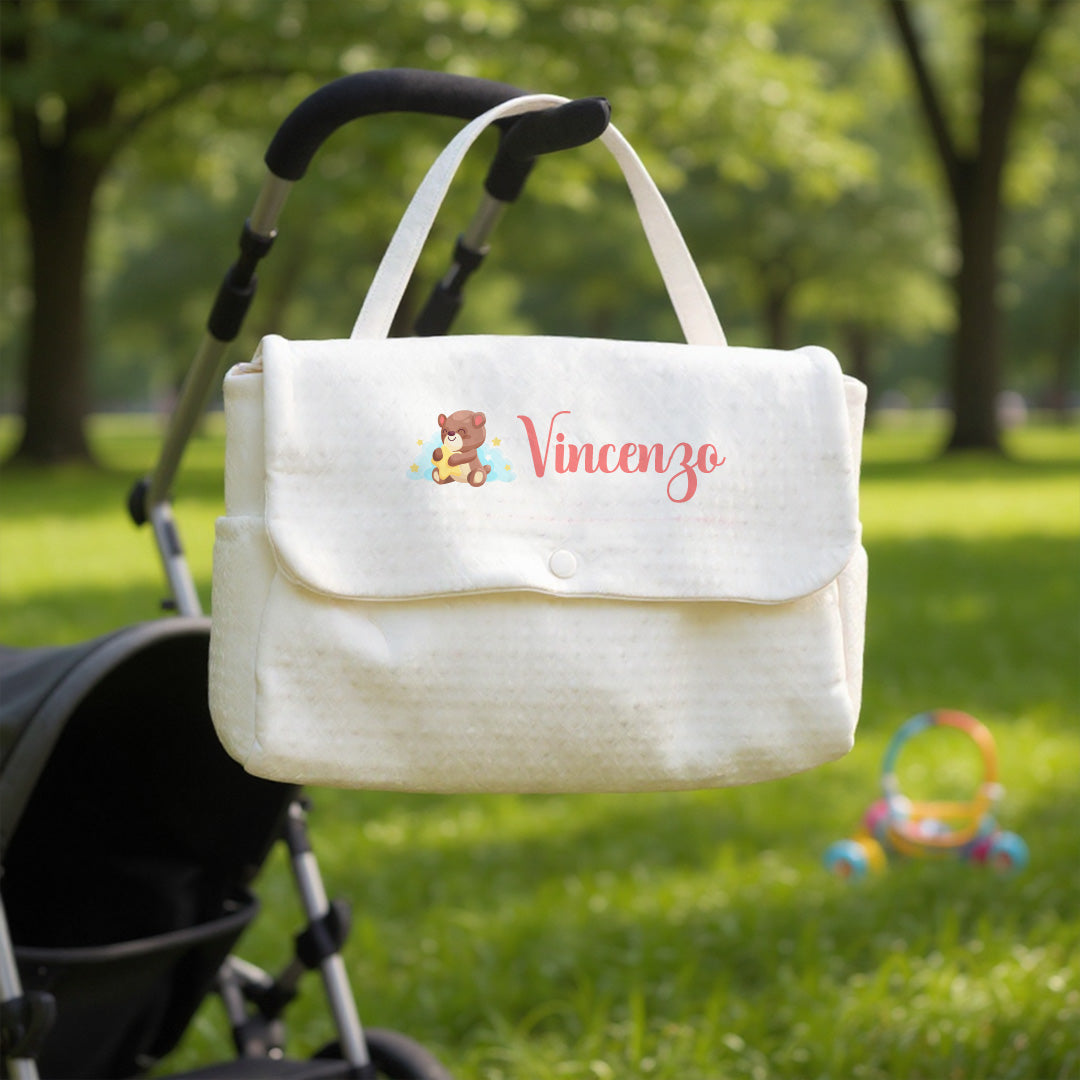 Baby bear - Borsa Fasciatoio per Neonato personalizzata con nome