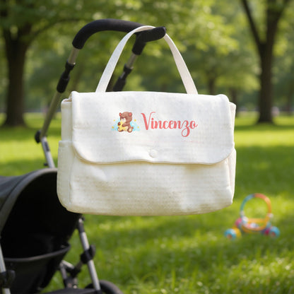 Baby bear - Borsa Fasciatoio per Neonato personalizzata con nome