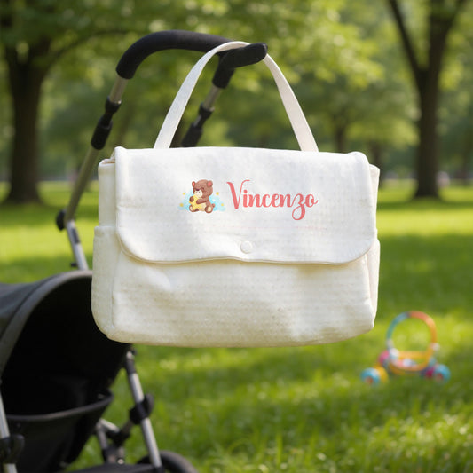 Baby bear - Borsa Fasciatoio per Neonato personalizzata con nome