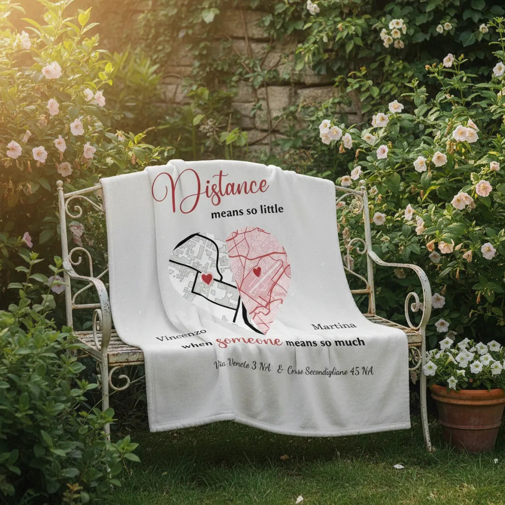 Plaid La distanza non conta Personalizzazione Fai da Te