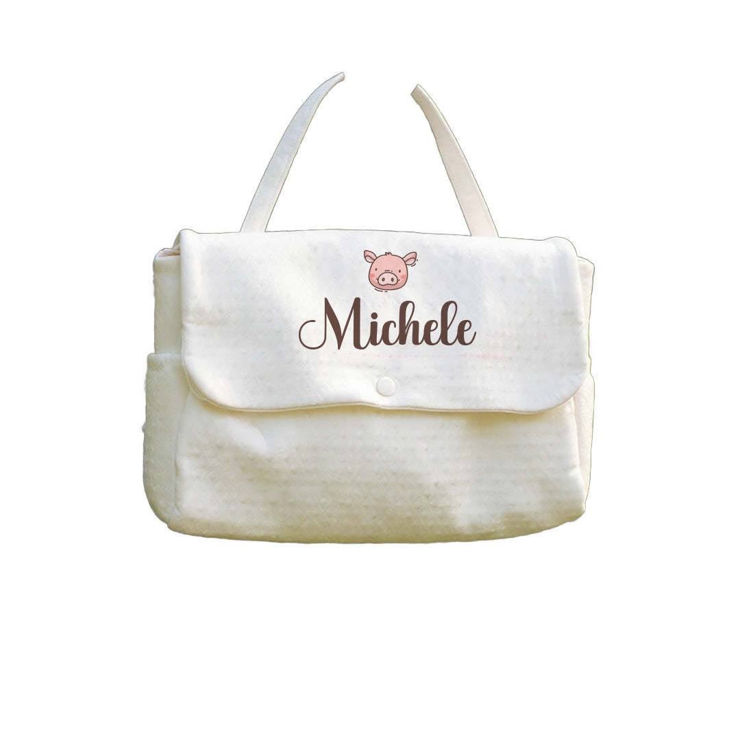 Baby pig - Borsa Fasciatoio per Neonato personalizzata con nome