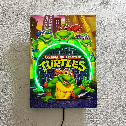 Turtles - Quadretto con Neon Led