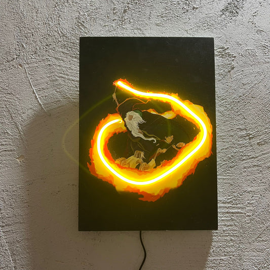 Magic Fire - Quadretto con Neon Led