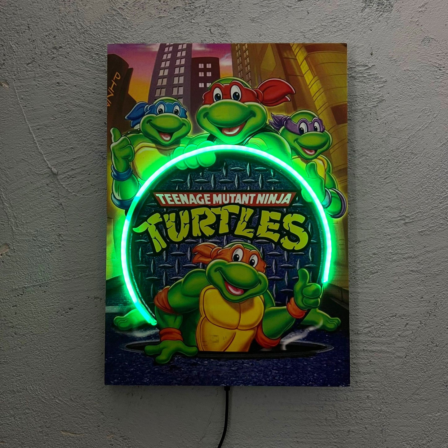 Turtles - Quadretto con Neon Led