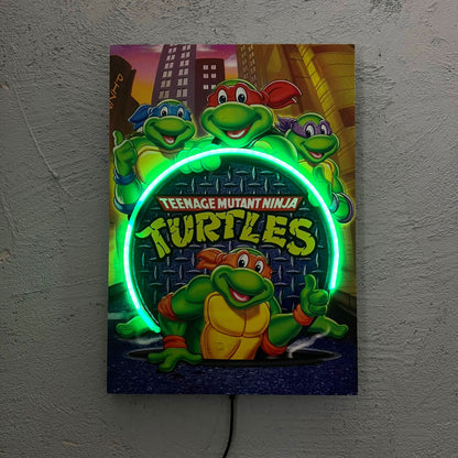 Turtles - Quadretto con Neon Led