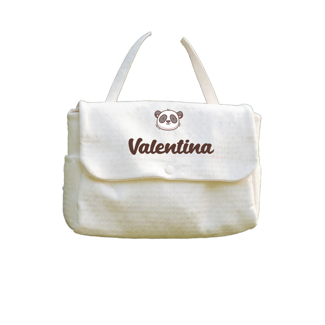 Baby Panda - Borsa Fasciatoio per Neonato personalizzata con nome