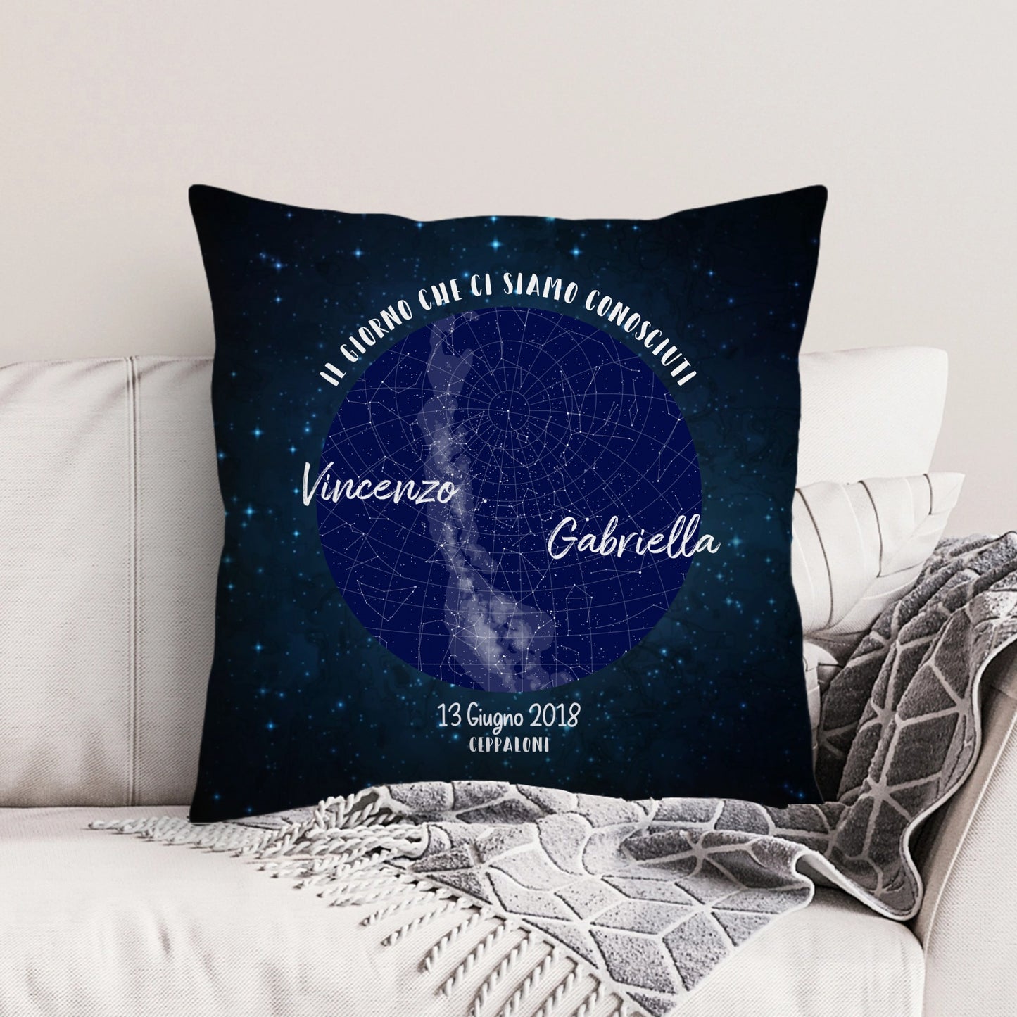 Cuscino Notte Stellata personalizzazione Fai da Te