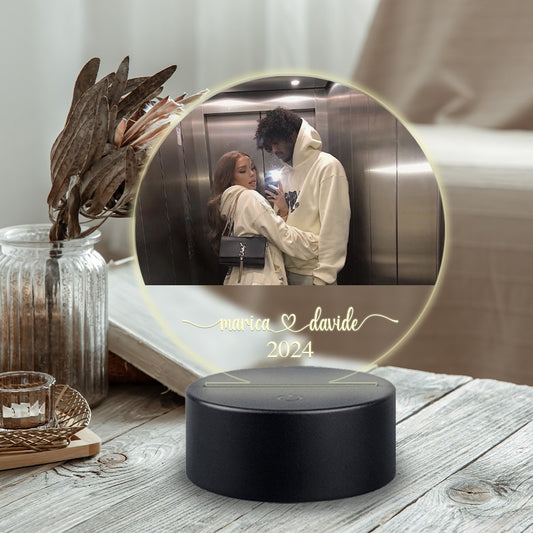 You and me - Lampada Led RGB - Plexiglass personalizzata