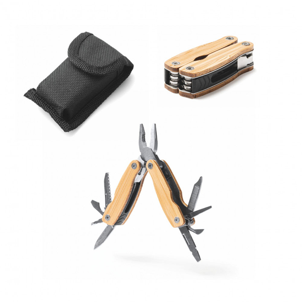 Papà sei il mio eroe - Multiutensile con accessori in acciaio inossidabile e manico in legno