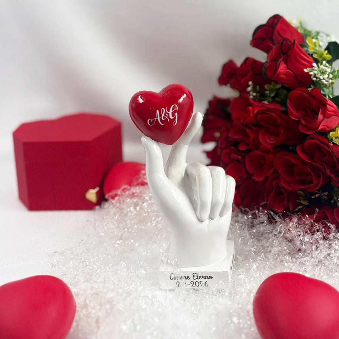 Hand with heart - mano con cuore - personalizzata
