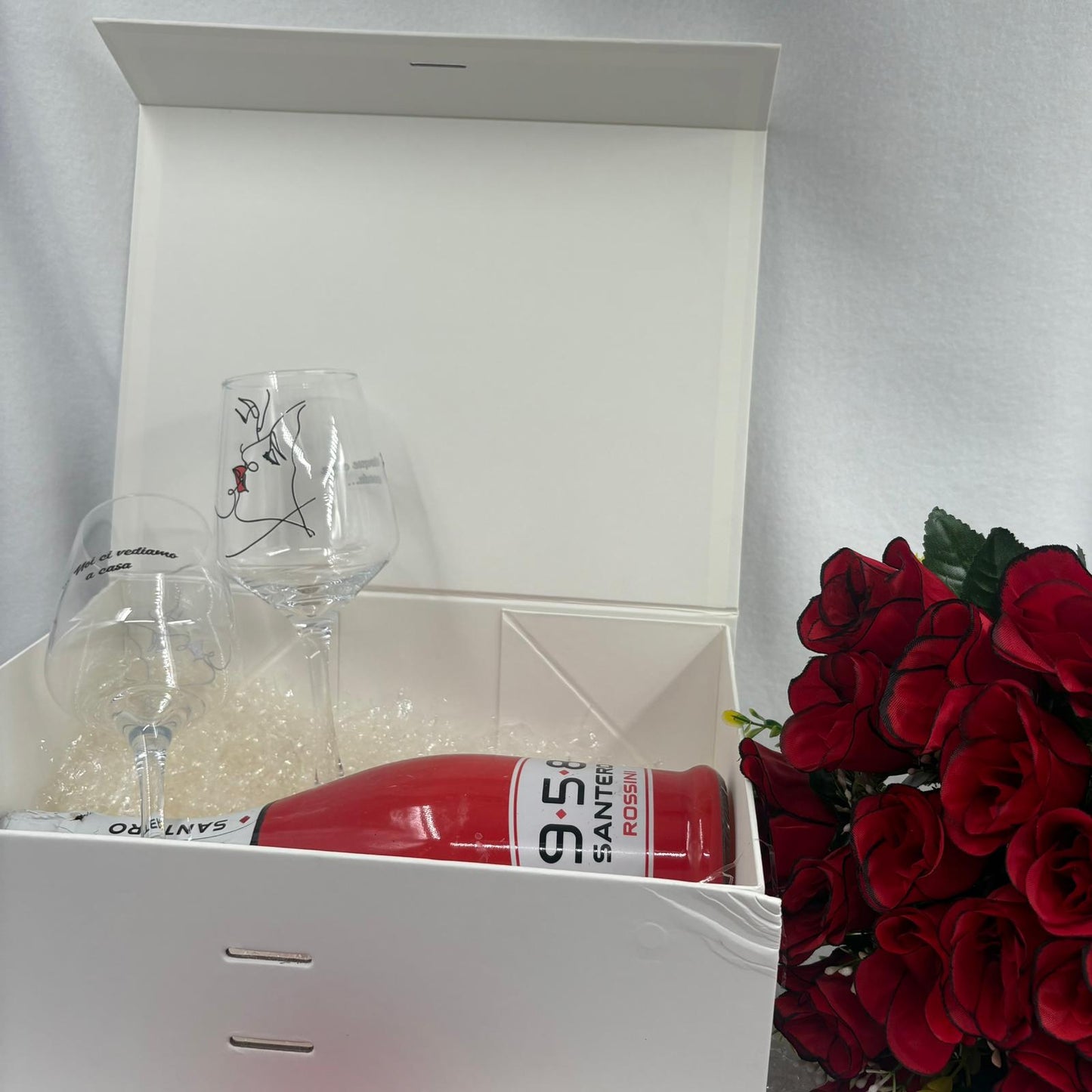 Buon San Valentino - Box personalizzata con spumante e calici