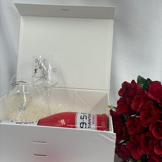 Buon San Valentino - Box personalizzata con spumante e calici