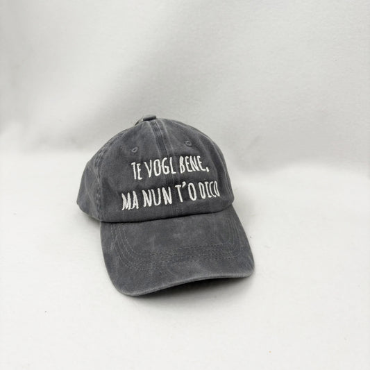 Te vogl bene, ma nun t'o dico - Cappello con ricamo