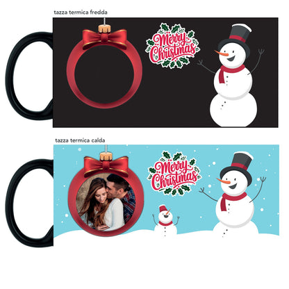 Merry Christmas - Tazza Magica - personalizzata con foto