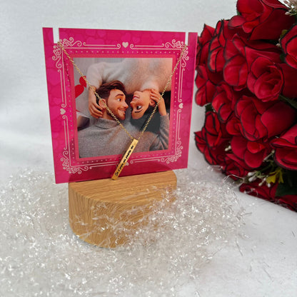 Mini quadretto con foto e collana