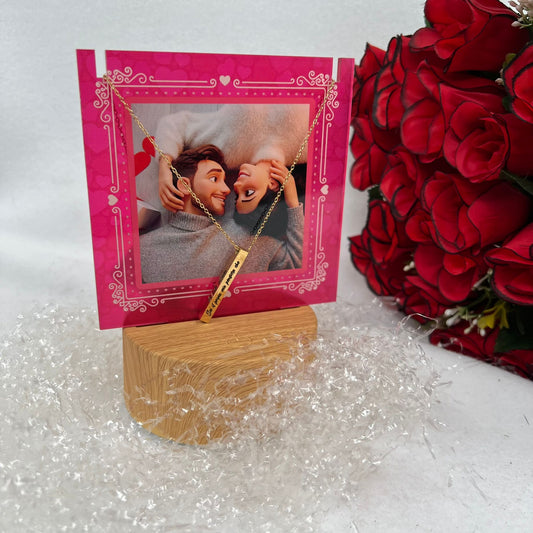 Mini quadretto con foto e collana