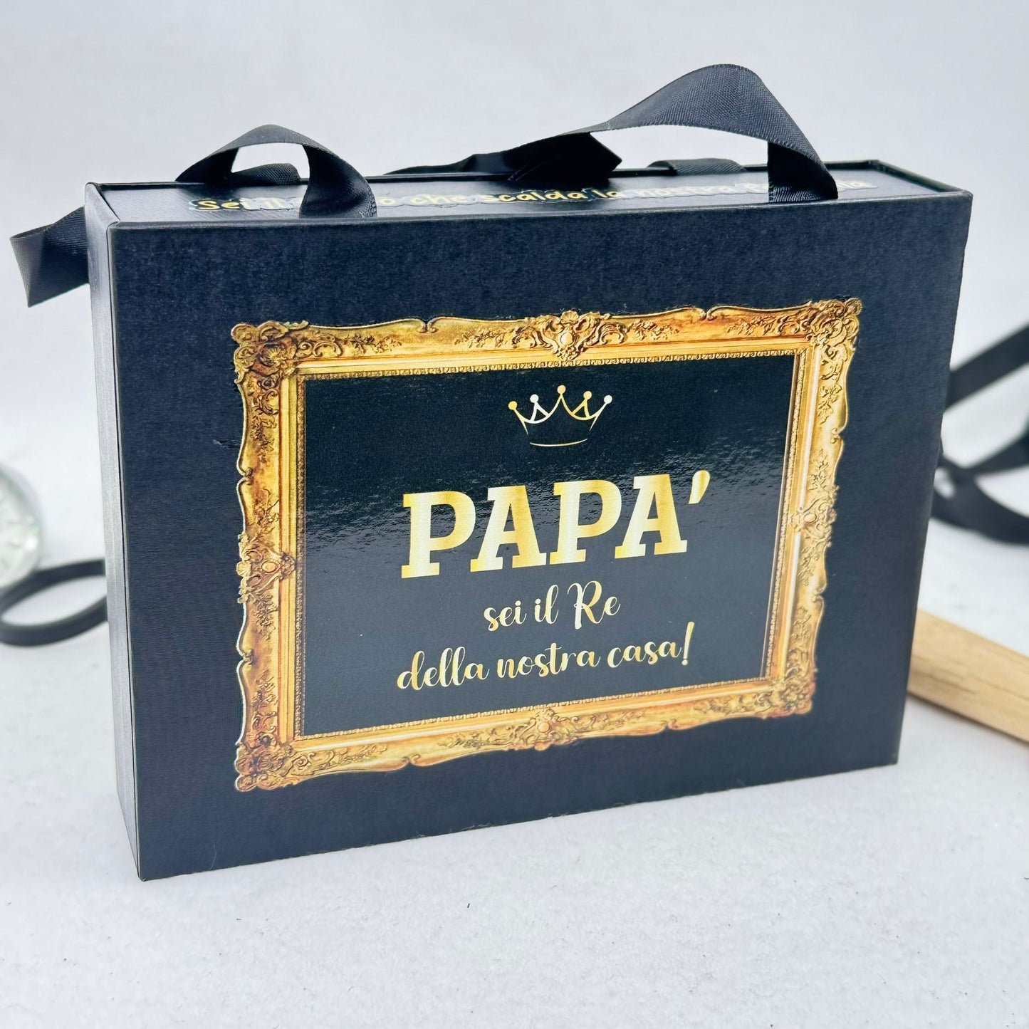 Papà sei il re della nostra casa - box personalizzata