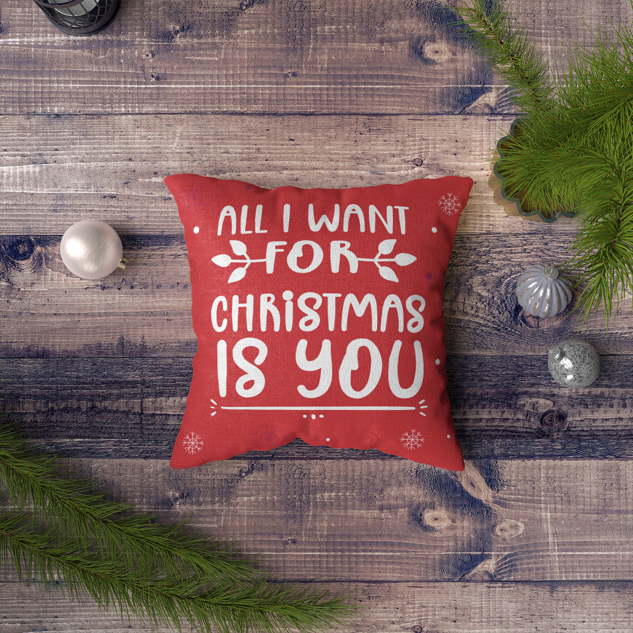 All I want for christmas is you - Cuscino Personalizzato - idea regalo Natale