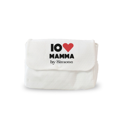 Io amo mamma - Borsa Fasciatoio per Neonato personalizzata con nome