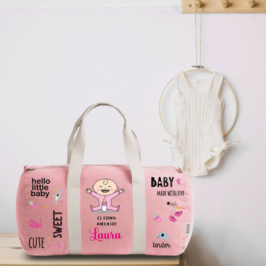 Hello baby girl - Borsa - personalizzata con nome