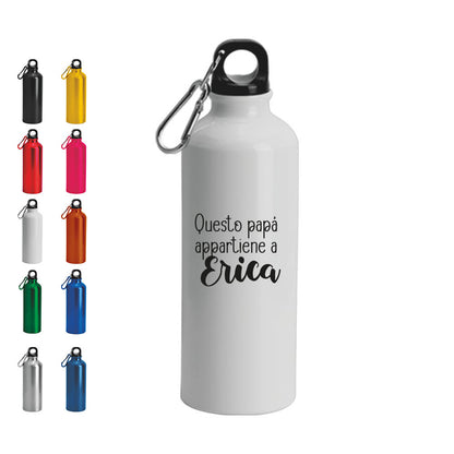 Questo papà appartiene a... - Borraccia Ecosostenibile - personalizzata con nome