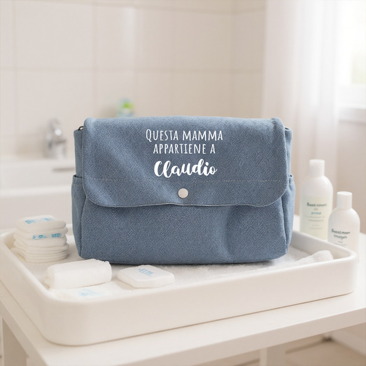 Questa mamma appartiene a... - Borsa Fasciatoio per Neonato personalizzata con nome