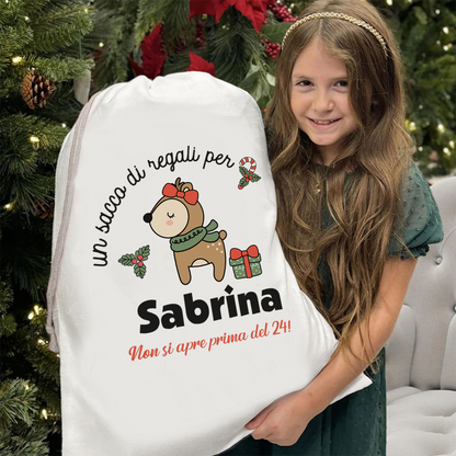 Non si apre prima del 24 - Sacchetto - personalizzato con nome