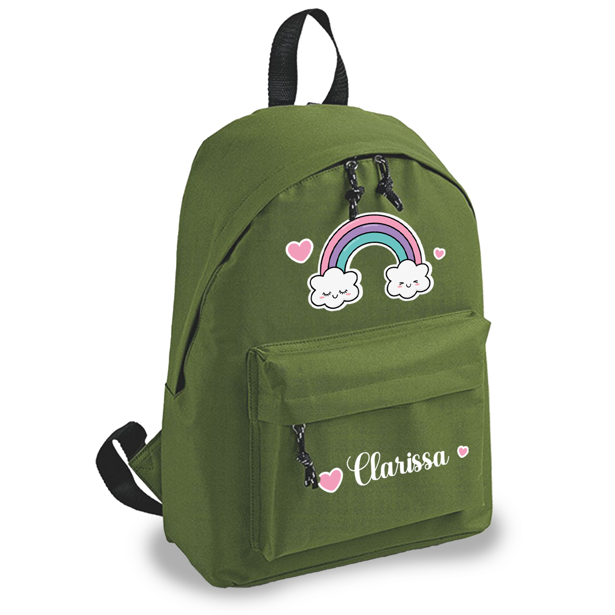 Rainbow Heart - zaino scuola - personalizzato con nome