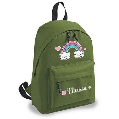Rainbow Heart - zaino scuola - personalizzato con nome